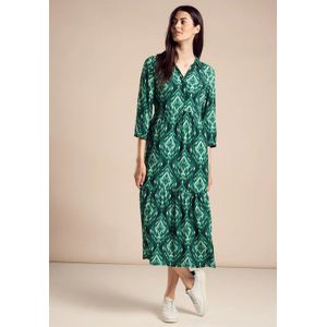 Street One Dames Midi-jurk met print in Groen, in size: 36