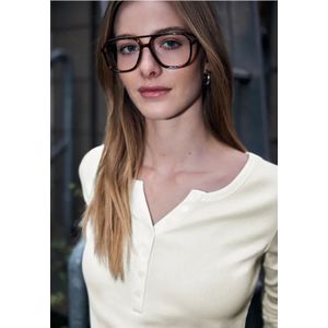 Street One Studio Dames Geribd shirt met knopen in Wit, in size: 34