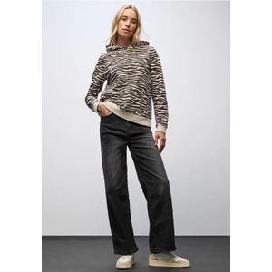 Street One - Dames Hoodie - Bruin - Met Patroon