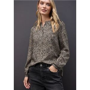 Street One Dames Leo blouse met taping details in Beige, in size: 34