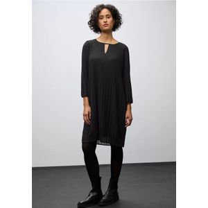 Street One Dames Tuniekjurk met plooien in Zwart, in size: 34