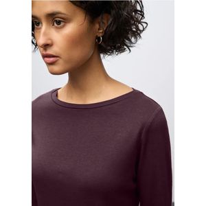 Street One Dames Basic shirt met lange mouwen in Rood, in size: 42