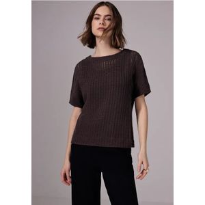 Street One Studio Dames Shirt met structuur in Bruin, in size: 34