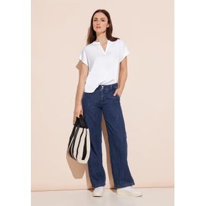 Street One Dames Blouse met mouwaanzet in Wit, in size: 42