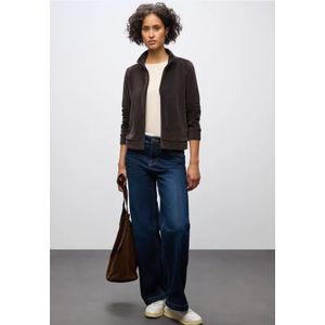 Street One Dames Corduroy jas met rits in Bruin, in size: 46