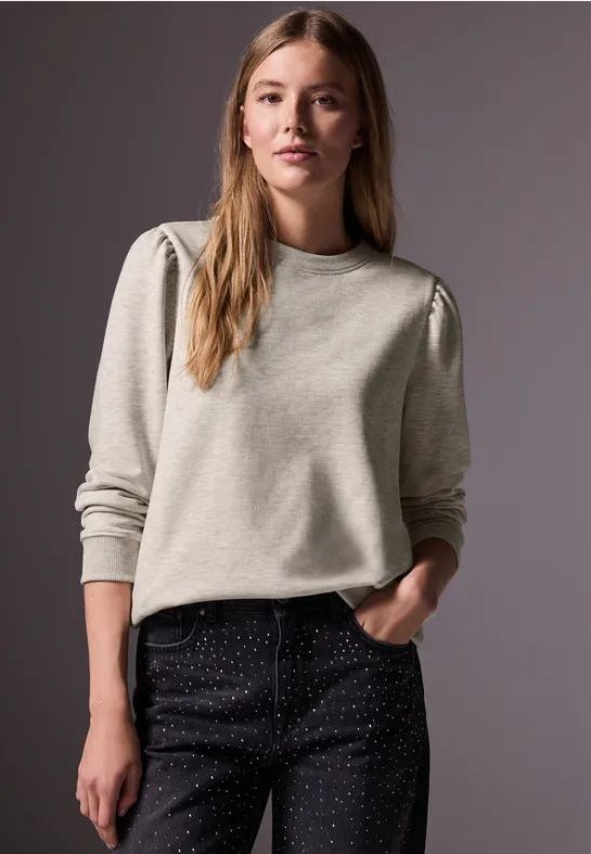 Street One - Studio - Damestrui - Cloud Cream - Plooien op de Schouders