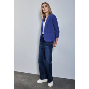 Street One Dames Blazer met plooien in Blauw, in size: 42
