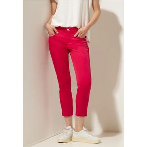 Street One Dames Casual fit broek in satijn look in Rood, in size: 32