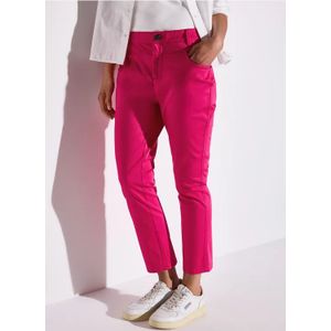 Street One Dames 7/8 satijnen broek in Pink, in size: 32