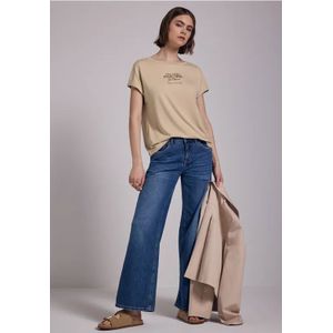 Street One Studio Dames Shirt met print in Beige, in size: 34