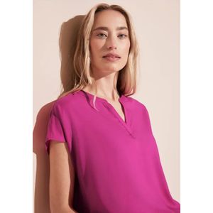 Street One Dames Blouse met mouwaanzet in Pink, in size: 34