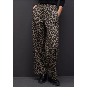 Street One Dames Wide Legs leo broek in Bruin, in size: 44