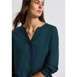 Street One Dames Tuniek met gespleten hals in Turkoois, in size: 34