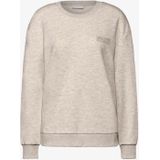 Street One Studio Dames Trui met ronde hals in Beige, in size: 38