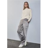 STREET ONE - Trui - Cream White Melange - Breisel - Lange Mouwen