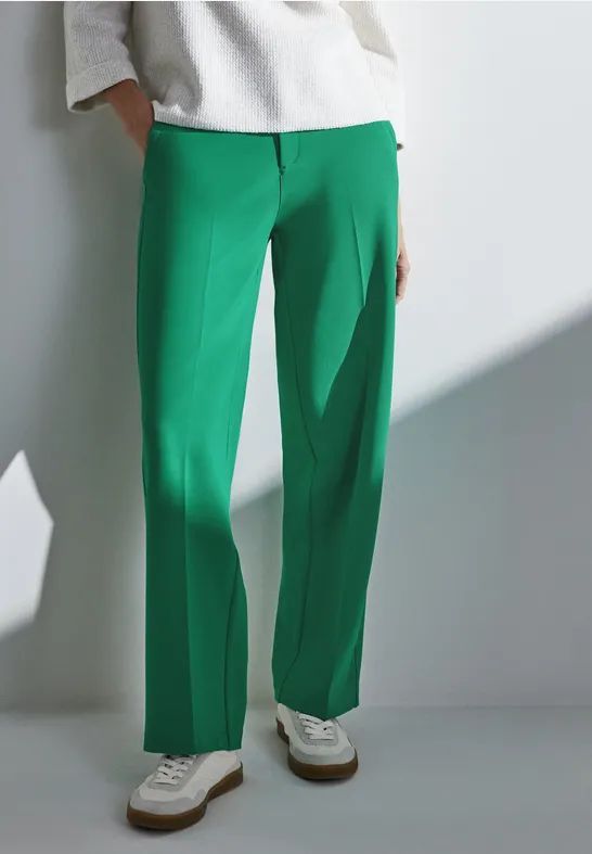 Street One - Casual Fit - Damesbroek - Hoge Taille - Rechte Pijpen - Punto di Roma