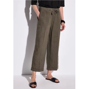 Street One Dames Linnen broek in Bruin, in size: 38