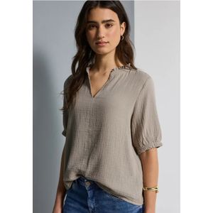 Street One Studio Dames Tuniek van mousseline in Beige, in size: 38