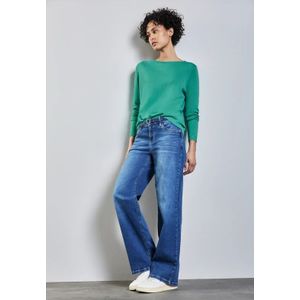 Street One Dames Zachte gebreide trui in Turkoois, in size: 34