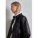 Street One - A345066 - Damesblouse - Deep Tint Blue - Lederlook