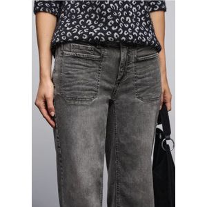 Street One Dames Wide Legs Jeans in Grijs, in size: 32