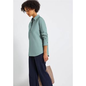 Street One Dames Zakelijk overhemd blouse in Blauw, in size: 34