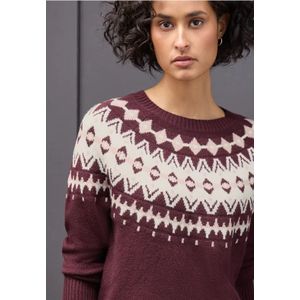 Street One Dames Trui met Noorse look in Rood, in size: 34
