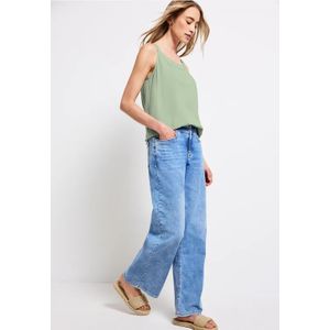 Street One Dames Top in structuurmix in Groen, in size: 34