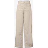 Street One - A378288 - Corduroy Broek - Kiezelbeige - Dames - Hoge Taille