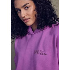 Street One Studio Dames Loose Fit hoodie met artwork in Pink, in size: 34