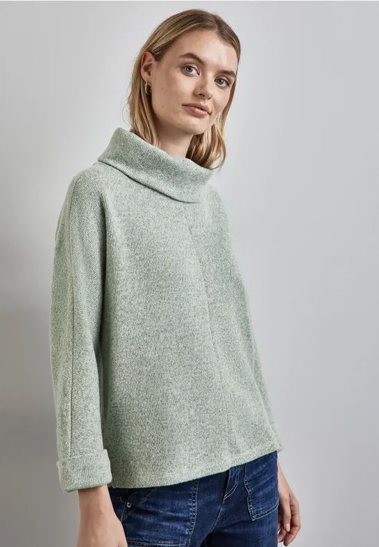 Street One - Gebreid Overhemd - Groen - Dames