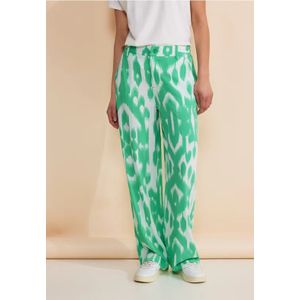 Street One Dames Broek met wijde pijpen in Groen, in size: 46