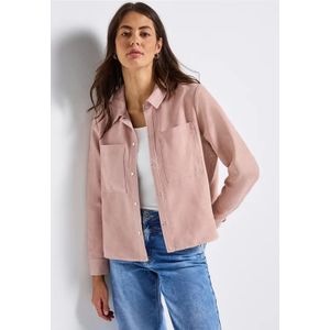 Street One Dames Kort mini corduroy overhemd in Roze, in size: 38