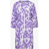 Street One - Tuniekjurk - Paars - Linnen - Ronde Hals - 3/4-Mouw