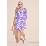 Street One - Tuniekjurk - Paars - Linnen - Ronde Hals - 3/4-Mouw