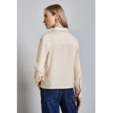 Street One - A345445 - Damesblouse - Beige zand - Lange Mouwen - Met Borstzakken