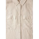 Street One - A345445 - Damesblouse - Beige zand - Lange Mouwen - Met Borstzakken