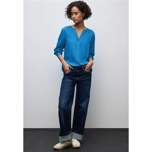 Street One Dames Tuniek met gespleten hals in Blauw, in size: 34