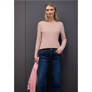 Street One Dames Basic shirt met lange mouwen in Roze, in size: 34