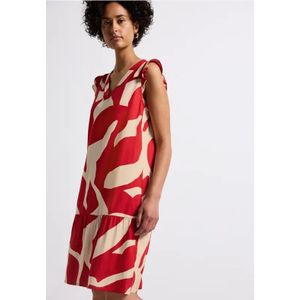 Street One Dames Tuniekjurk met patroon in Rood, in size: 42