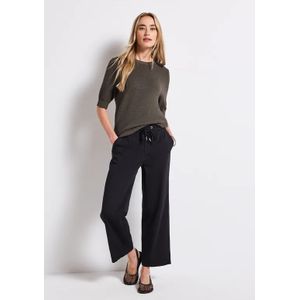 Street One Dames Trui met ronde hals in Bruin, in size: 34