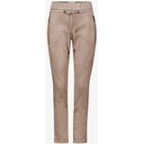 Street One - Bonny - Broek - Beige - Velourslook