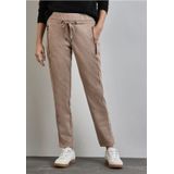 Street One - Bonny - Broek - Beige - Velourslook