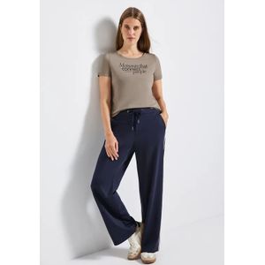 Street One Dames Shirt met print aan de voorkant in Beige, in size: 34