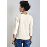 Street One - Dames Shirt - Wit - Geribbelde Structuur