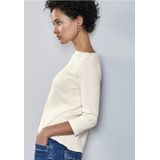 Street One - Dames Shirt - Wit - Geribbelde Structuur