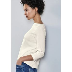 Street One - Dames Shirt - Wit - Geribbelde Structuur