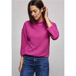 Street One - Dames Shirt - Pink - Met Capuchon - 3/4 Mouwen