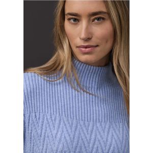 Street One Dames Trui met structuurmix in Blauw, in size: 40