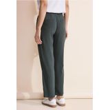 Street One Dames Loose fit viscose broek in Groen, in size: 32